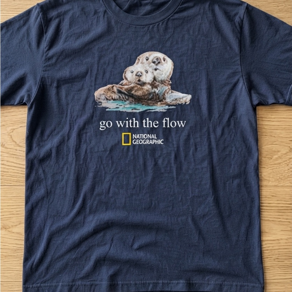 National Geographic “ Go With The Flow “ Graphic Tee